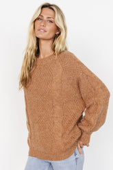 Lukas Cable Knit Sweater | Camel